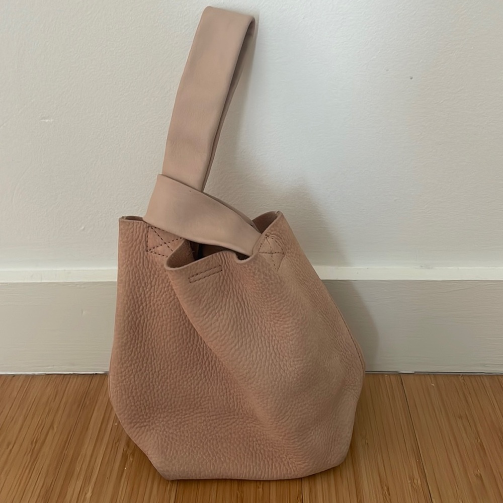 Tan Leather Theory Wristlet